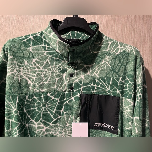 Spyder Snap Lounge Fleece Pullover- Verdant Green Sz XXL Unisex NWT - Picture 6 of 16